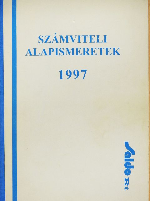 Dr. Sztanó Imre - Számviteli alapismeretek 1997. [antikvár]
