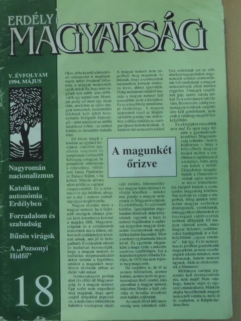 Beke György - Erdélyi Magyarság 1994. május [antikvár]
