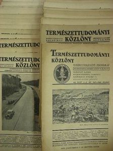 Természettudományi Közlöny 1932., 1937-1940., 1944. (vegyes számok) (31 db) [antikvár]