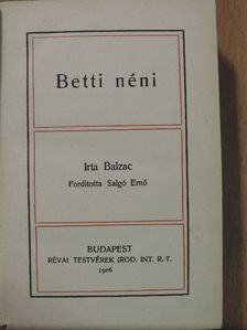 Honoré de Balzac - Betti néni [antikvár]