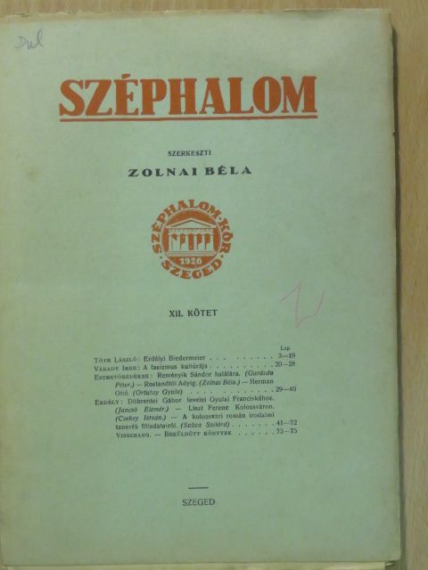 Tóth László - Széphalom XII. [antikvár]