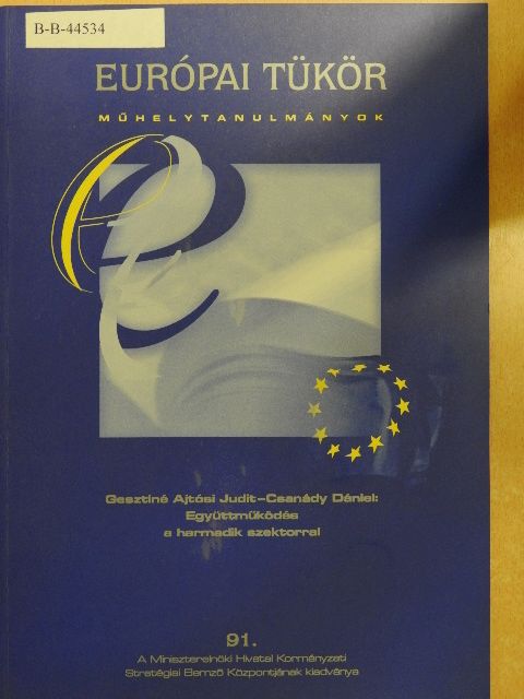 Csanády Dániel - Együttműködés a harmadik szektorral [antikvár]