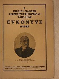 Dr. Ilosvay Lajos - A Királyi Magyar Természettudományi Társulat évkönyve 1929-re [antikvár]