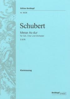 SCHUBERT - MESSE AS-DUR FÜR SOLI, CHOR UND ORCHESTER D 678 KLAVIERAUSZUG URTEXT