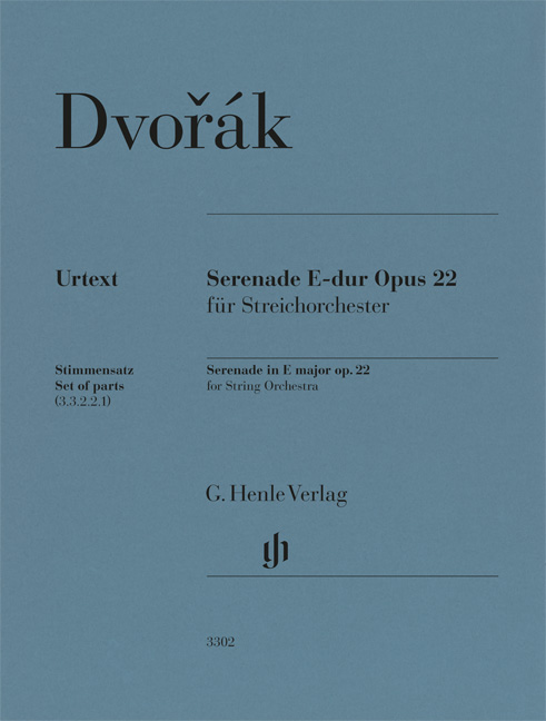 DVORAK - SERENADE E-DUR OP.22 FÜR STREICHORCHESTER. STIMMEN (3,3,2,2,1)