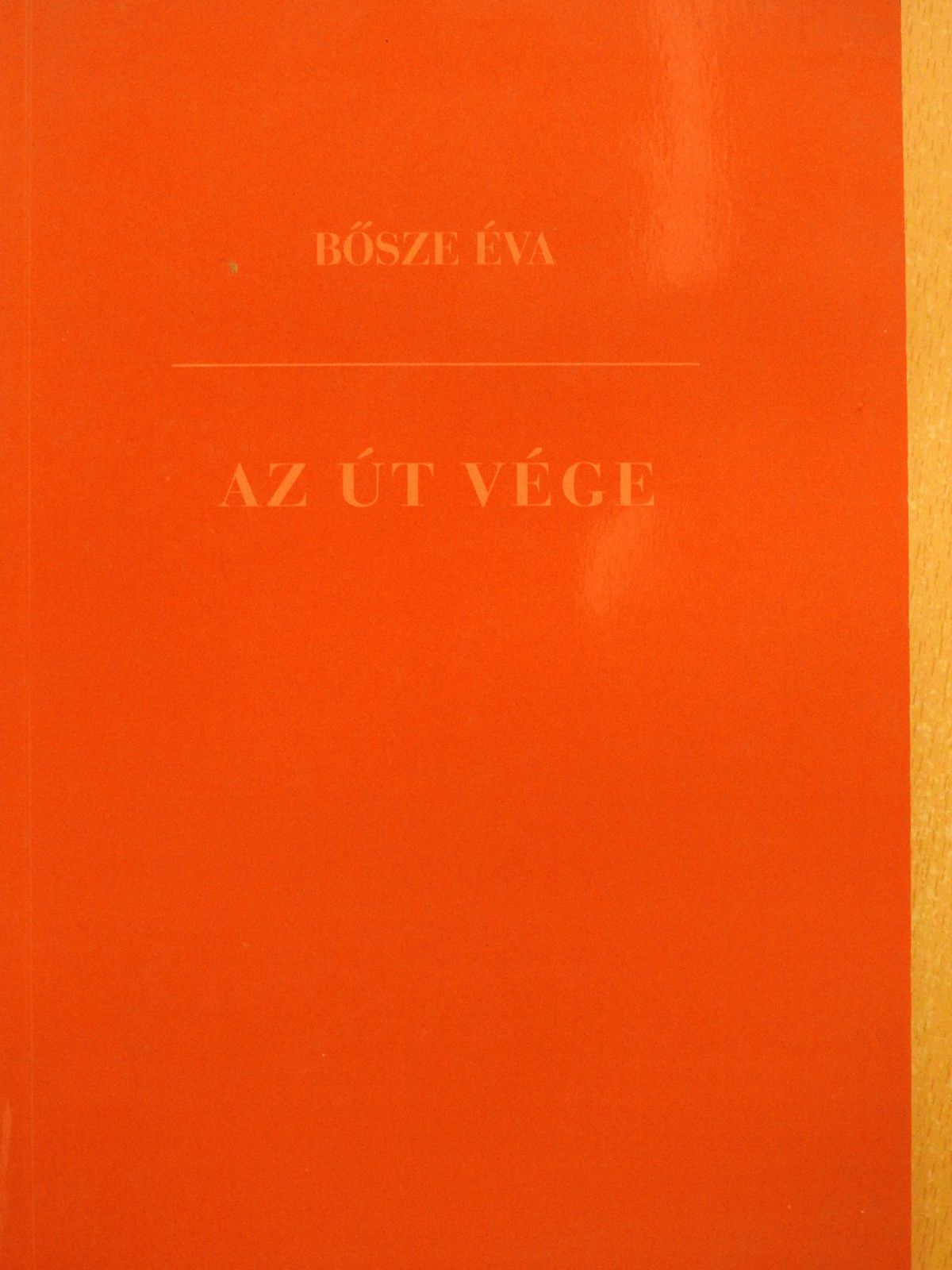 Bősze Éva - Az út vége (dedikált példány) [antikvár]
