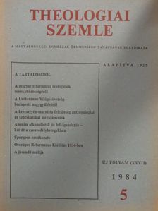 Bartha Tibor - Theologiai Szemle 1984/5. [antikvár]