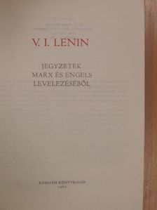 Engels - Jegyzetek Marx és Engels levelezéséből [antikvár]