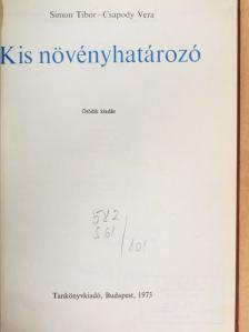 Dr. Simon Tibor - Kis növényhatározó [antikvár]