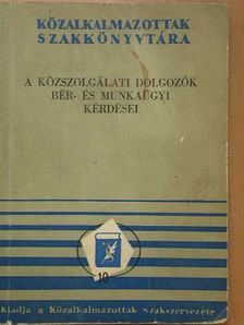 A közszolgálati dolgozók bér- és munkaügyi kérdései [antikvár]