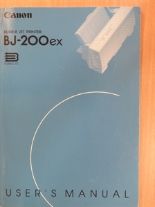 Canon Bubble Jet Printer BJ-200ex User's Manual [antikvár]