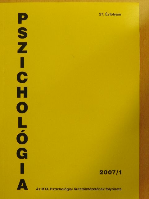 Farkas András - Pszichológia 2007/1-4. [antikvár]