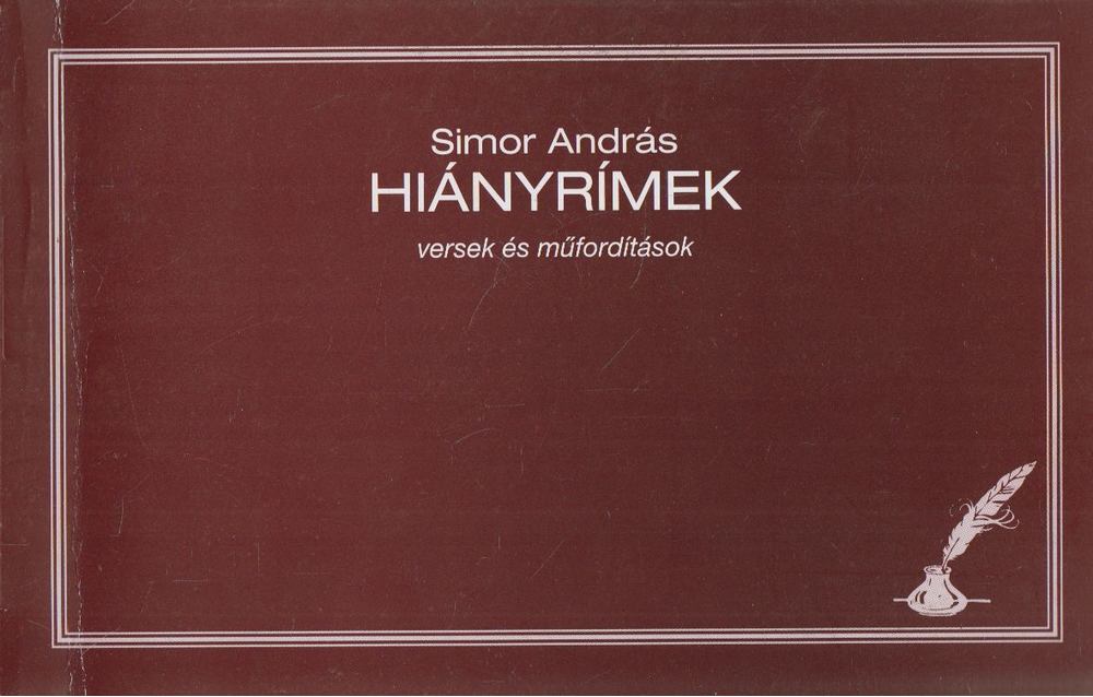 SIMOR ANDRÁS - Hiányrímek [antikvár]