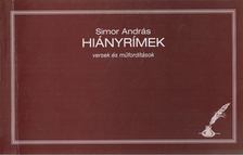 SIMOR ANDRÁS - Hiányrímek [antikvár]