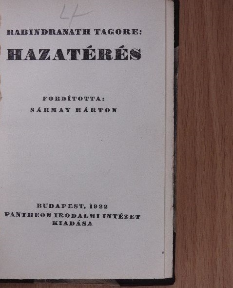 Rabindranath Tagore - Hazatérés [antikvár]