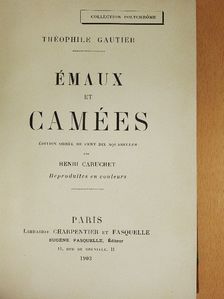 Théophile Gautier - Émaux et camées [antikvár]