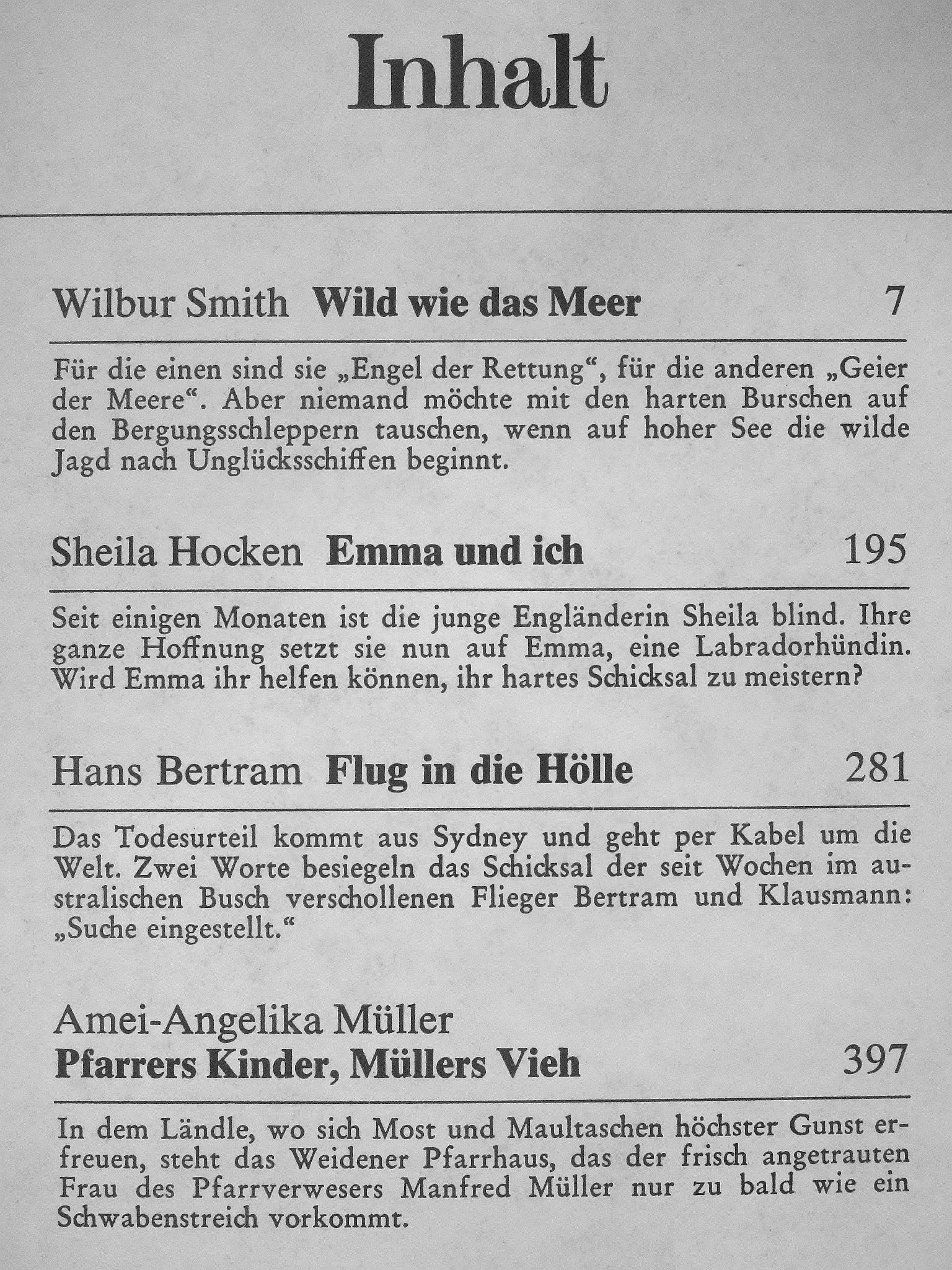 Amei-Angelika Müller - Wild wie das Meer/Emma und Ich/Flug in die Hölle/Pfarrers Kinder, Müllers Vieh [antikvár]