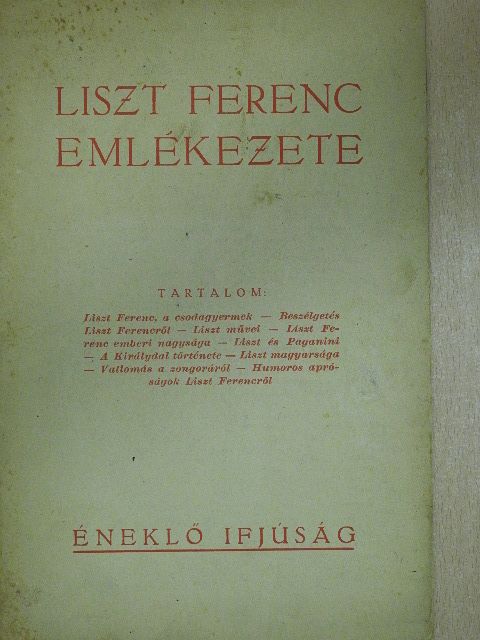 G. Z. - Liszt Ferenc emlékezete [antikvár]