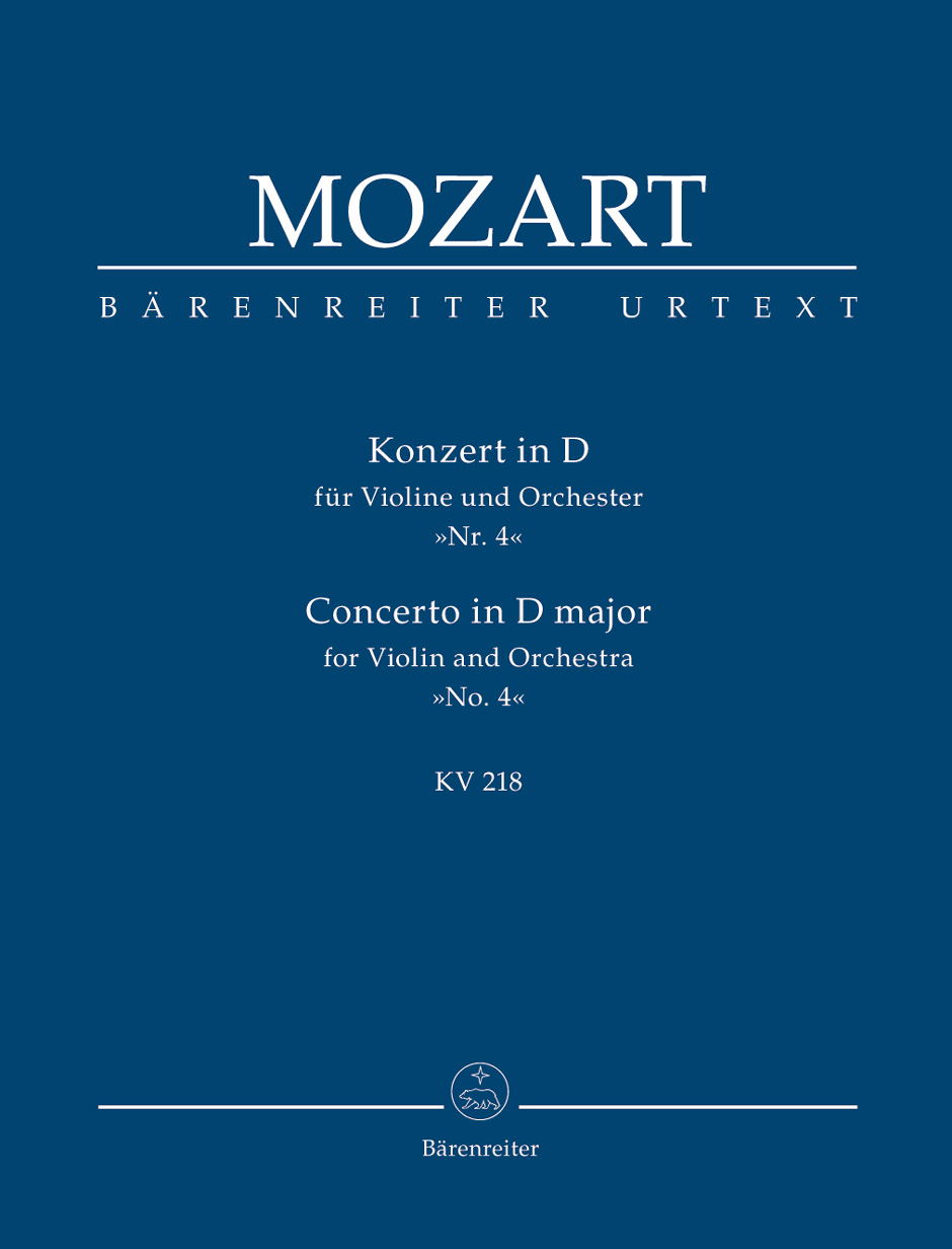 MOZART, W,A, - KONZERT IN D FÜR VIOLINE UND ORCHESTER NR.4 KV 218 TASCHENPARTITUR URTEXT (CHR.-HELLMUT MAHLING)