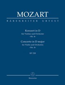 MOZART, W,A, - KONZERT IN D FÜR VIOLINE UND ORCHESTER NR.4 KV 218 TASCHENPARTITUR URTEXT (CHR.-HELLMUT MAHLING)