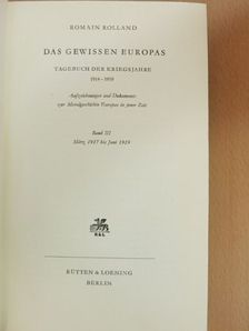 Romain Rolland - Das Gewissen Europas III. [antikvár]