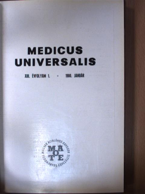 Bakonyi Zsuzsa - Medicus Universalis 1980/1-6./Supplementum [antikvár]