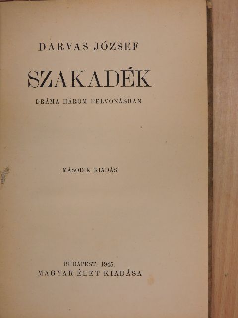 Darvas József - Szakadék [antikvár]