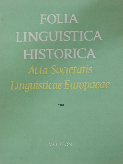 Anne King - Folia Linguistica Historica 1986/1. [antikvár]