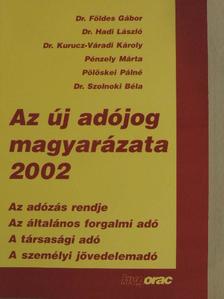 Dr. Földes Gábor - Az új adójog magyarázata 2002 [antikvár]