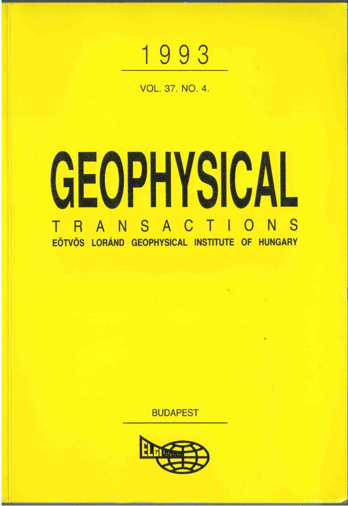 Hegybíró Zsuzsanna - Geophysical Transactions vol. 37. no. 4. [antikvár]