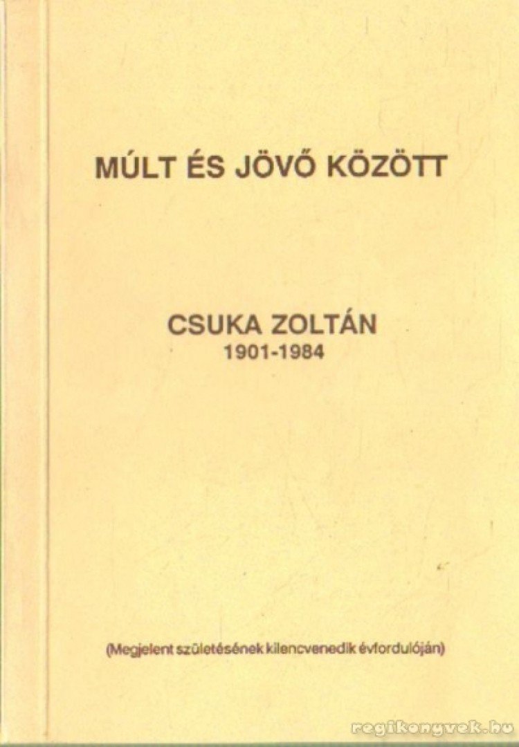 CSUKA ZOLTÁN - Múlt és jövő között [antikvár]