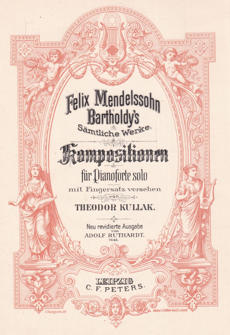 FELIX MENDELSSOHN BARTHOLDY - Kompositionen für Pianoforte solo [antikvár]