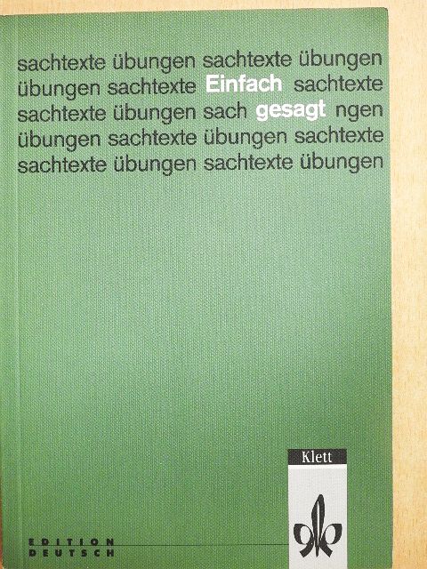 Einfach gesagt [antikvár]