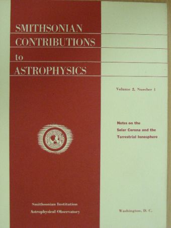 Harold Zirin - Smithsonian Contributions to Astrophysics 1957 Volume 2, Number 1 [antikvár]