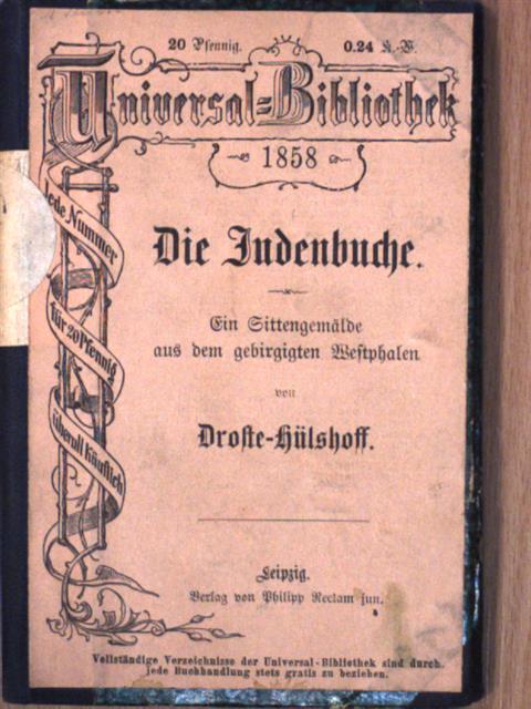 Annette Freiin von Droste-Hülshoff - Die Judenbuche (gótbetűs) [antikvár]