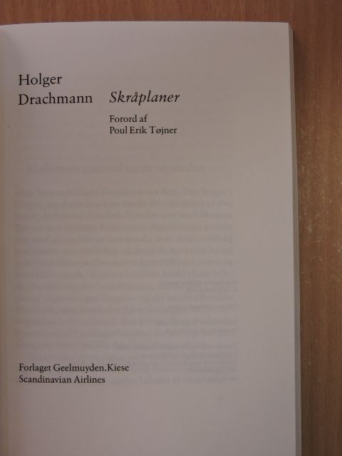 Holger Drachmann - Skraplaner/The Slippery Slope [antikvár]