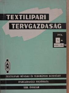 Bognár Elek - Textilipari tervgazdaság 1976. szeptember-október [antikvár]