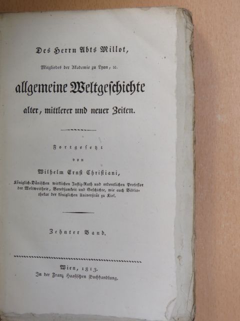 Millot - Allgemeine Weltgeschichte X. (gótbetűs) [antikvár]