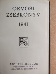 Orvosi zsebkönyv 1941 [antikvár]
