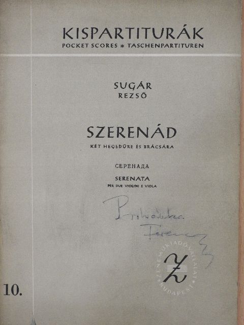 Sugár Rezső - Szerenád két hegedűre és brácsára [antikvár]