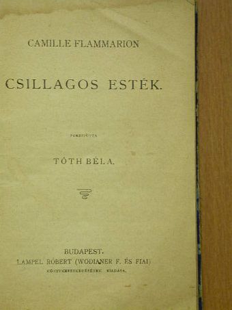 Camille Flammarion - Csillagos esték [antikvár]