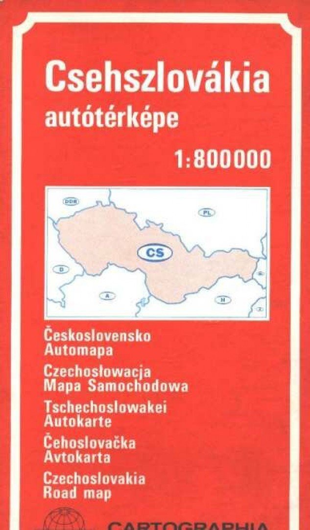 Csehszlovákia autótérképe 1:800000 [antikvár]