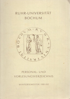 Hans-Joachim Cipa (szerk.) - Personal- und Vorlesungsverzeichnis Wintersemester 1991/92 [antikvár]
