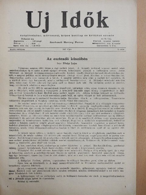 A. Balogh Pál - Uj Idők 1937. (nem teljes évfolyam) I-II. [antikvár]