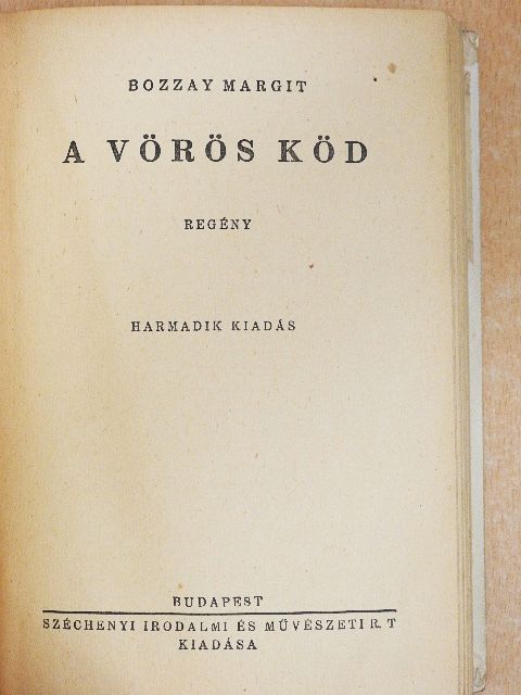 Bozzay Margit - A vörös köd [antikvár]