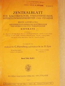Zentralblatt für Bakteriologie, Parasitenkunde, Infektionskrankheiten und Hygiene 206/1-7 [antikvár]