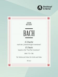 J. S. Bach - 15 DUETTE FÜR VIOLINE UND VIOLA NACH DEN "ZWEISTIMMIGEN INVENTIONEN" BWV 772-786 (FERDINAND DAVID)