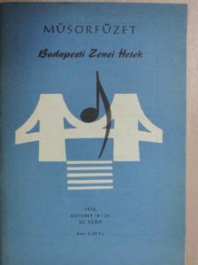 Budapesti Zenei Hetek műsorfüzet 1976/35. [antikvár]