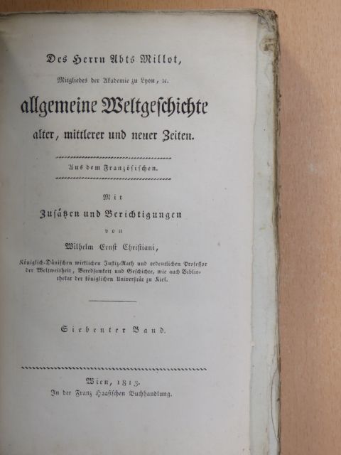 Millot - Allgemeine Weltgeschichte VII. (gótbetűs) [antikvár]