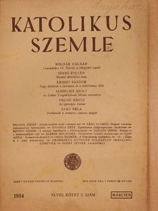 Alszeghy Zsolt - Katolikus Szemle 1934. március [antikvár]